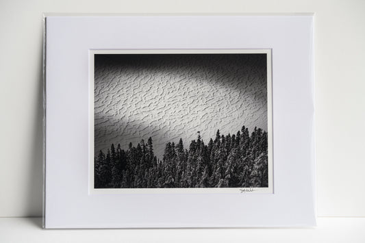 Waves of Snow on Tuscohatchie Lake Matted 8x10 Print