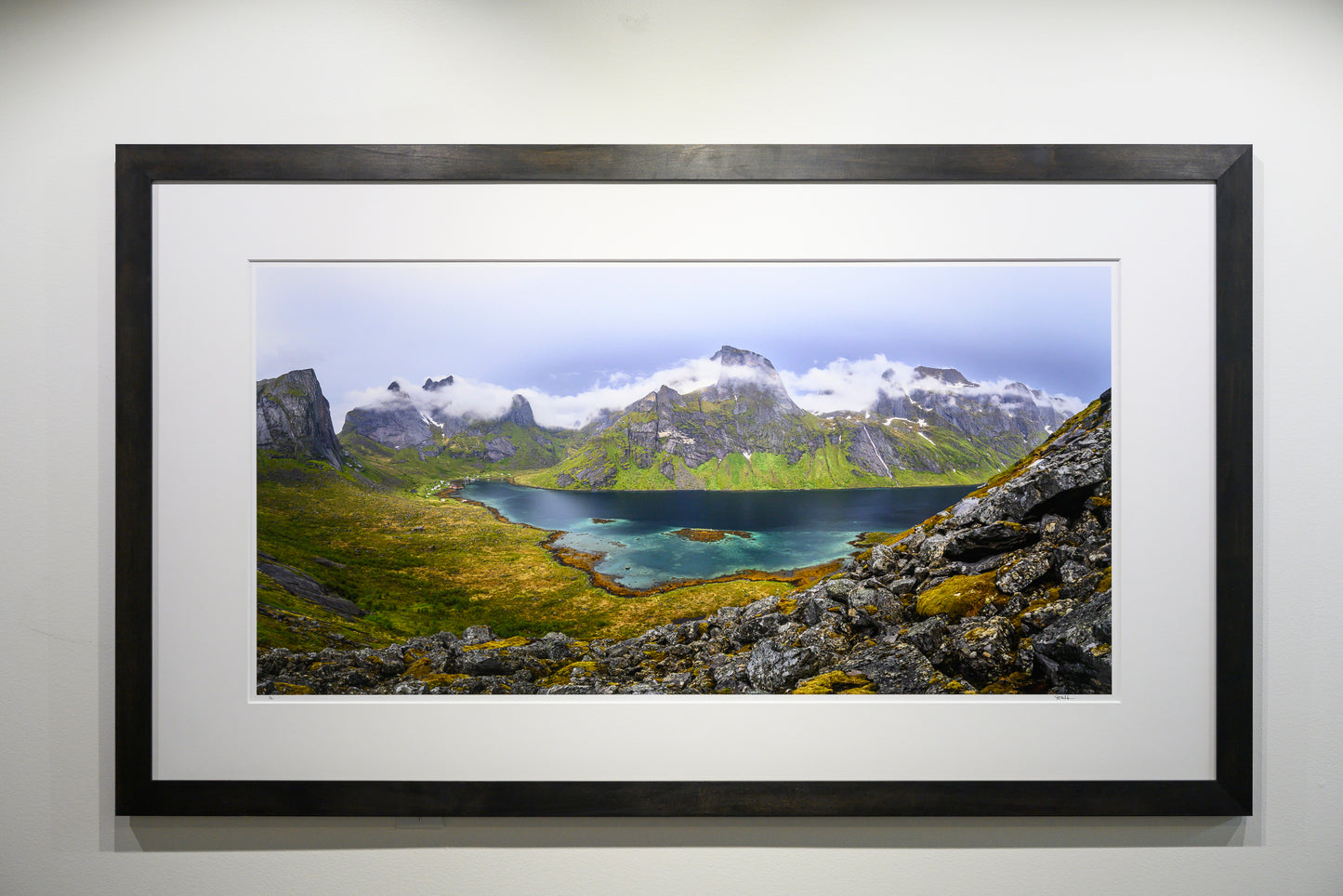 Swirling Summit Clouds above Kjerkfjord: 24x48 Limited Print