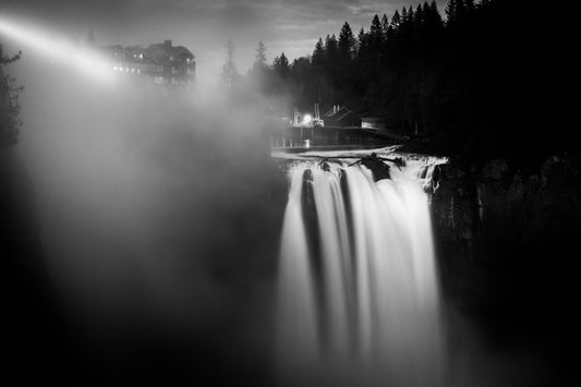 Salish Lodge in the Mist above Snoqualmie Falls: 15x20 Limited Print