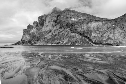 Marbled Sand Mirrors the Striated Granite of Stamprevtind: 15x20 Limited Print