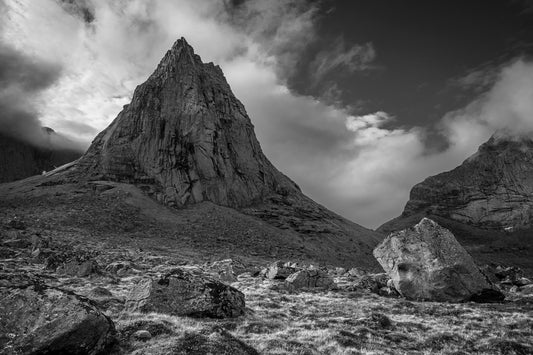 Merraflestind with Granite Block above Kjerkfjord: 15x20 Limited Print