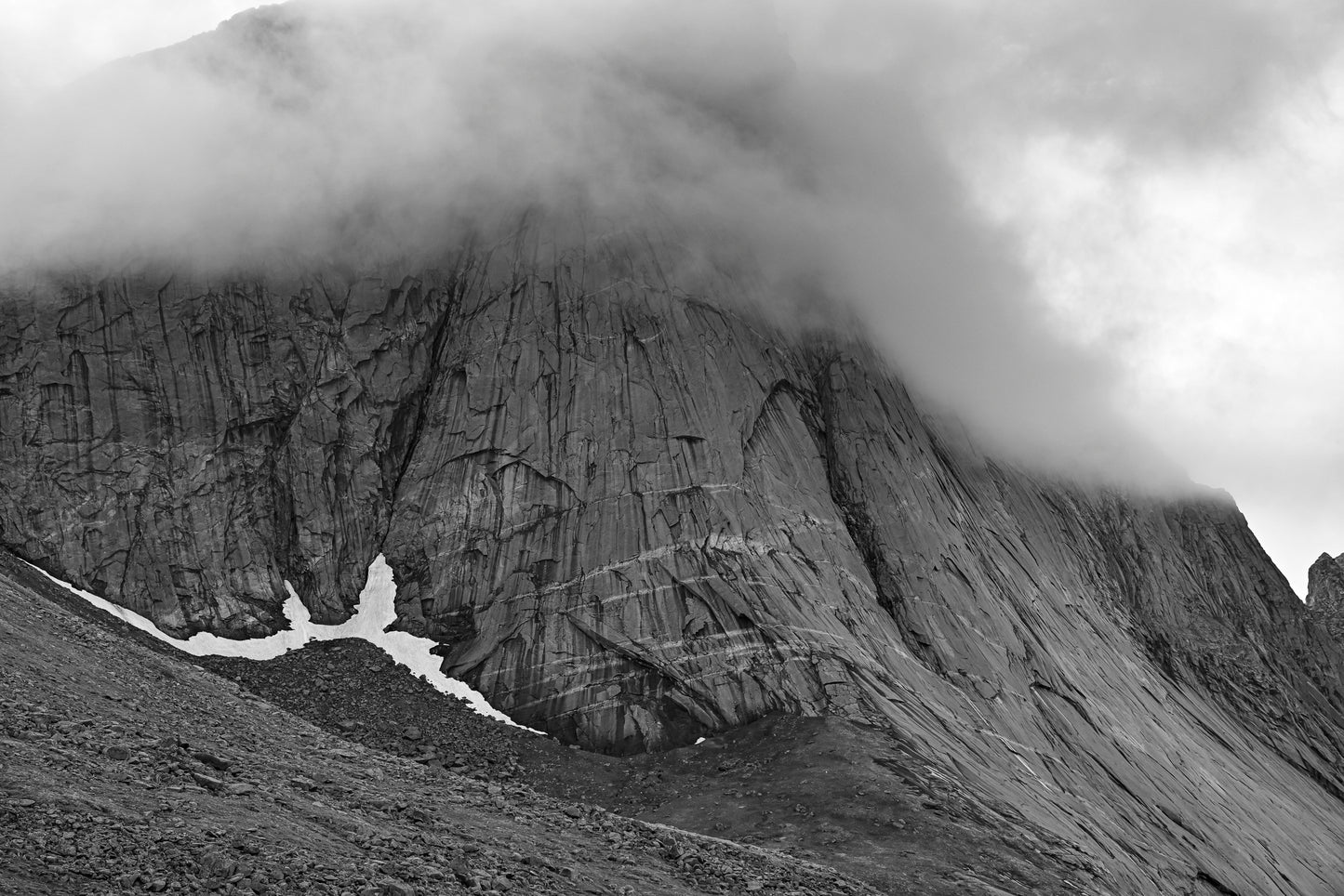 Immaculate Striped Granite and Swirling Clouds on Breidflogtind: 15x20 Limited Print