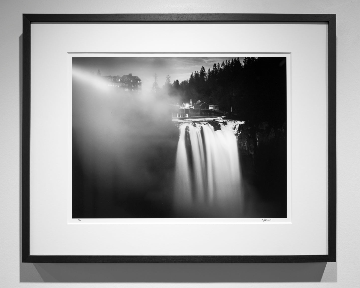 Salish Lodge in the Mist above Snoqualmie Falls: 15x20 Limited Print