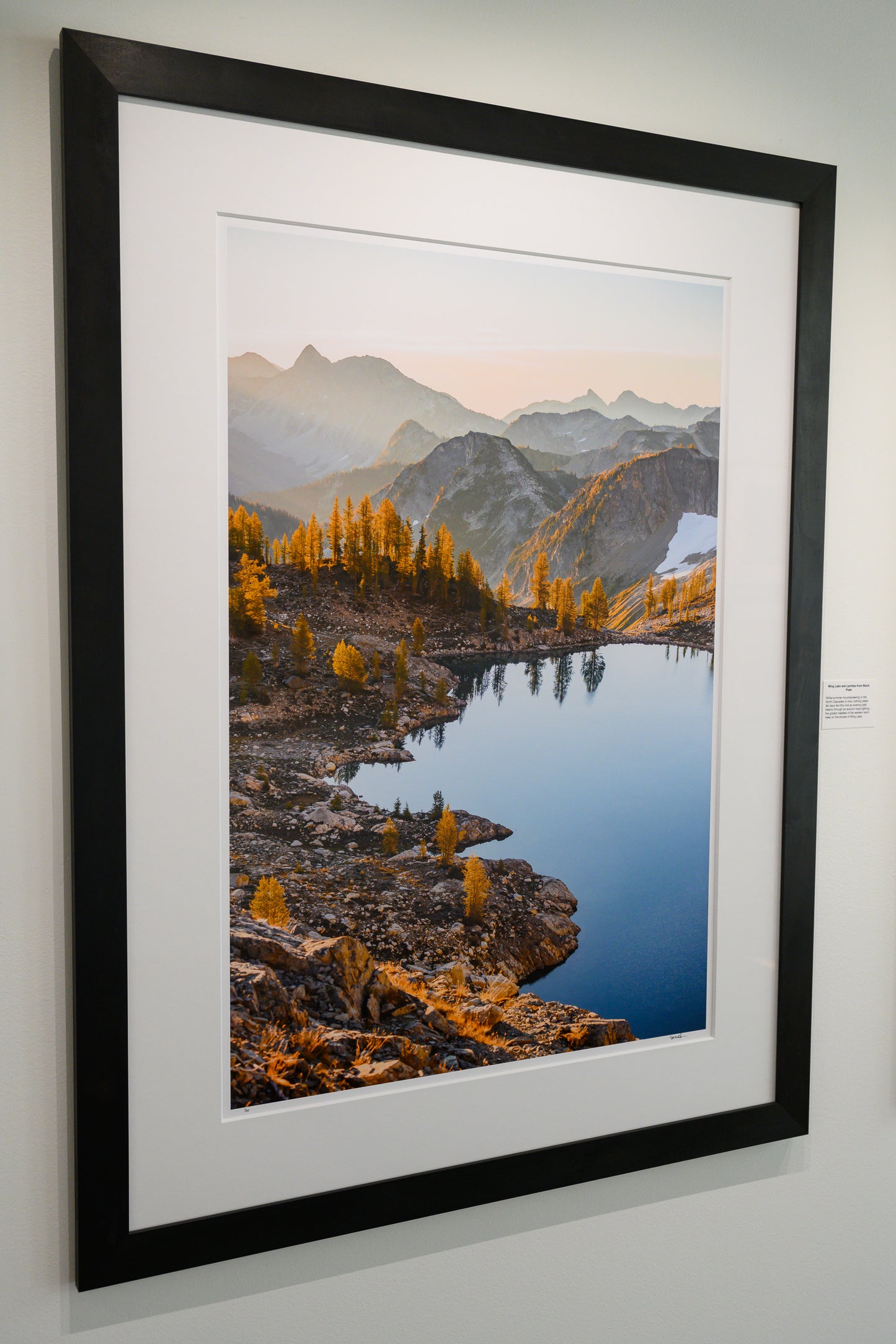 Wing Lake and Larches from Black Peak 24x36 Limited Print